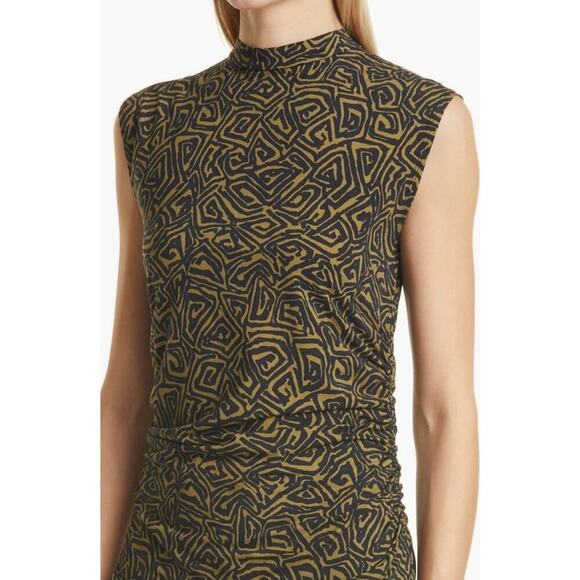 Proenza Schouler White Label Abstract Swirl Sleeveless Stretch Knit Midi Dress - Picture 2 of 12